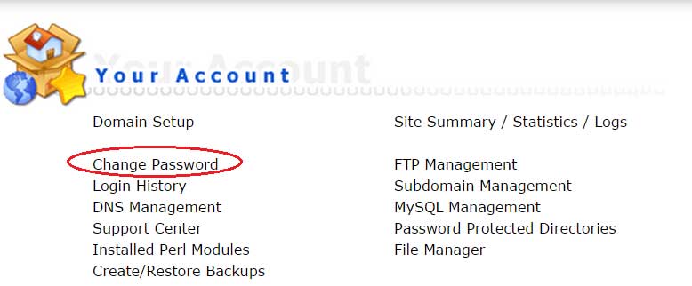 Thay đổi mật khẩu trong DirectAdmin