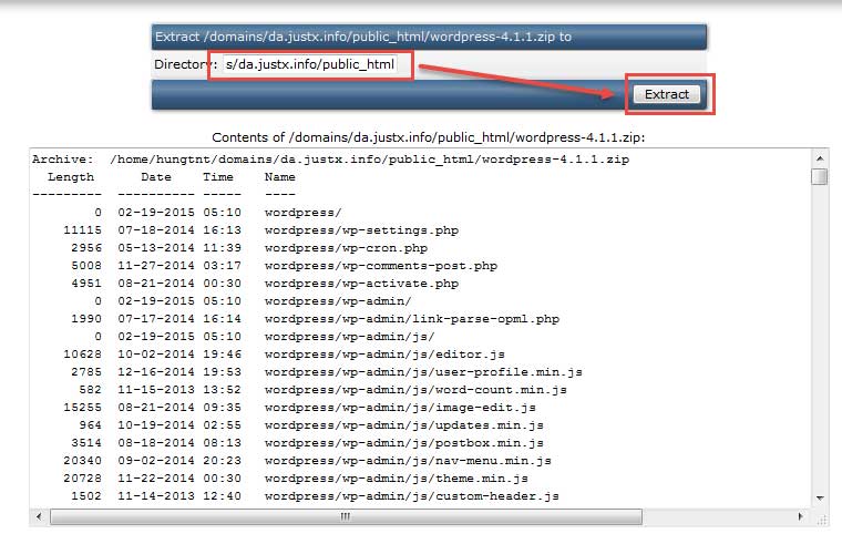 Sử dụng File Manager trên DirectAdmin