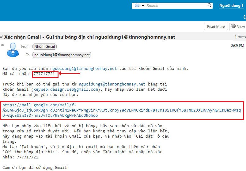Hướng dẫn cài đặt kết nối email tên miền vào tài khoản Gmail